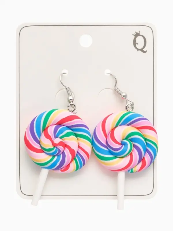 Серьги ассорти &laquo;Сладости&raquo;, леденцы на палочке, цветные