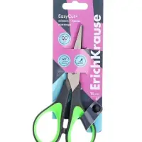 Ножницы ErichKrause Standard+, 15 см, антискользящие резиновые вставки, улучшенная заточка, блистер, МИКС
