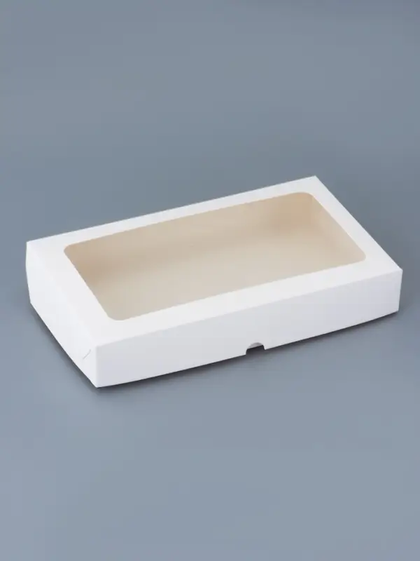 Коробка складная, белая, с окном, 26&times;15&times;4 см