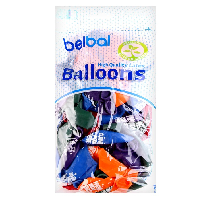 Шар латексный 14 Шар латексный 14" «С днём рождения», набор 50 шт., цвета МИКС