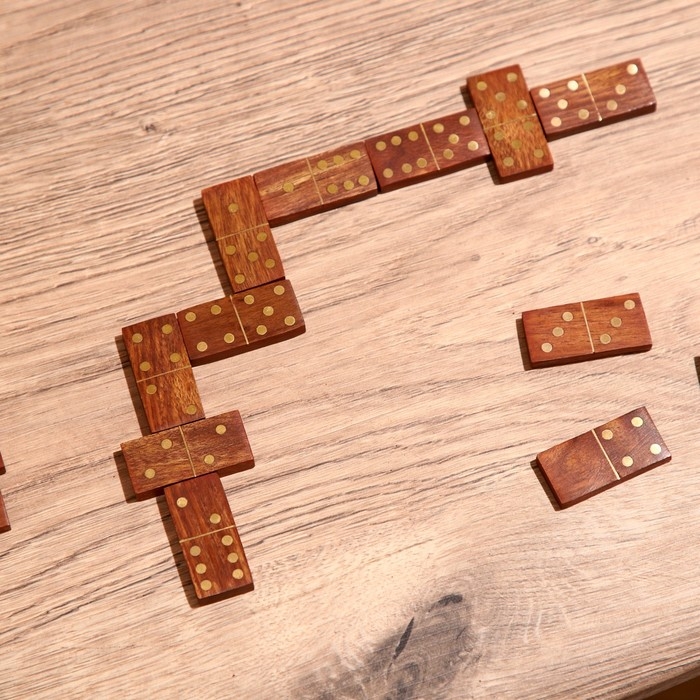 Игра настольная  Игра настольная "Домино" в шкатулке 17х6х5 см, дерево шишам