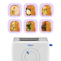 Тостер для хлеба с поддоном для крошек КТ-6562 - 1000 Вт