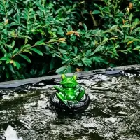 Садовая фигура 14 х 13 х 9,5 см "Лягушка в шине" Водоплавающая Садовая фигура 14 х 13 х 9,5 см "Лягушка в шине" Водоплавающая