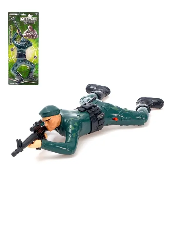 Фигурка солдатика &laquo;Пехотинец&raquo;, ползает, световые и звуковые эффекты, МИКС