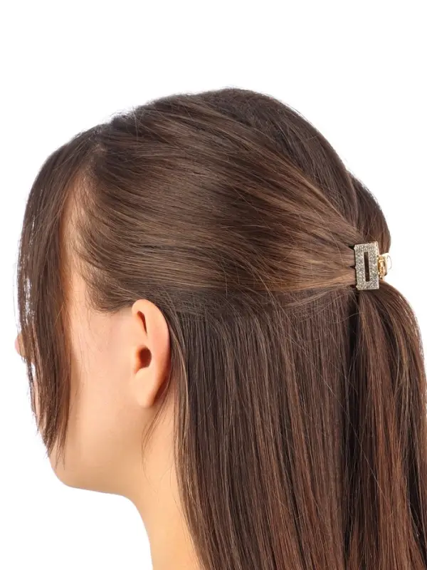 Крабик для волос &laquo;Грейс&raquo;, прямой, 2.5 см, золотистый
