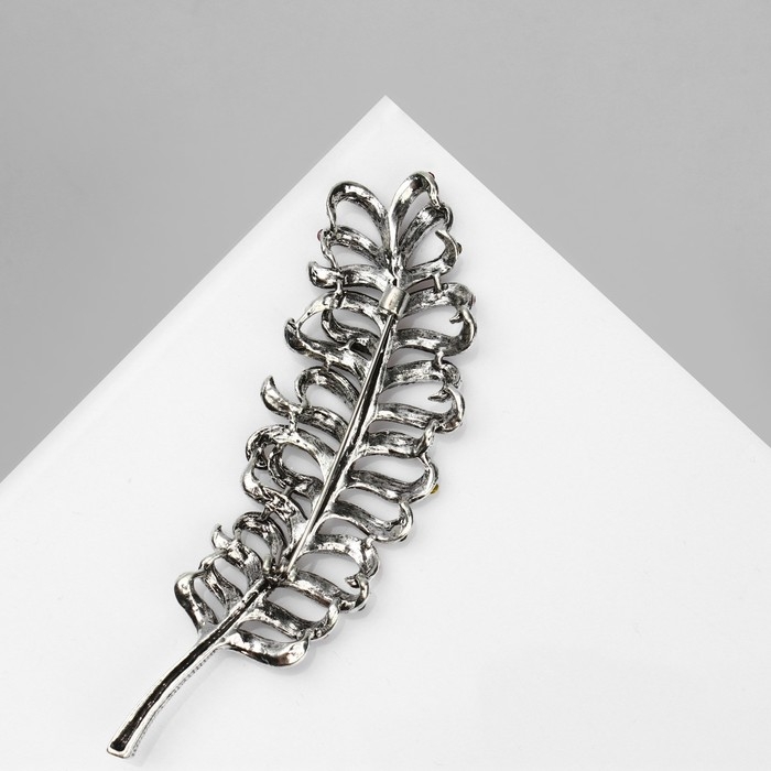 Брошь «Перо», цветная в чернёном серебре Брошь «Перо», цветная в чернёном серебре