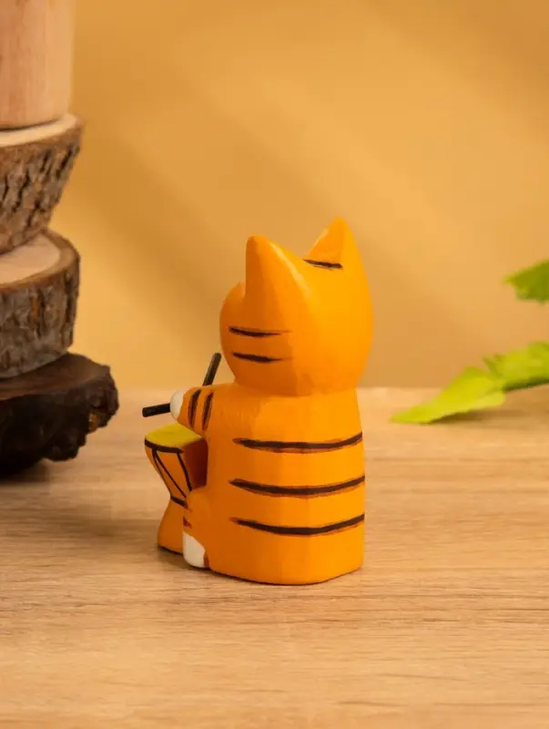 Сувенир «Кот барабанщик», 3.5×5.5×8 см, дерево, МИКС