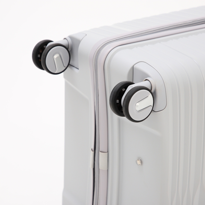 Чемодан большой 100 л (L), отдел на молнии, кодовый замок, 4 колеса, цвет серый Чемодан большой 100 л (L), отдел на молнии, кодовый замок, 4 колеса, цвет серый