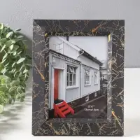 Фоторамка пластик 13х18 см "Гедеон" чёрный с золотом 24х19х2 см