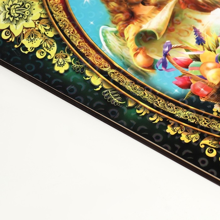 Доска разделочная пасхальная "Христос Воскресе. Ангелы", 19,5×27,5 см