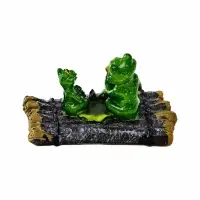 Садовая фигура из полистоуна &laquo;Лягушка на плоту&raquo;, 17&times;11&times;9.5 см, плавающая