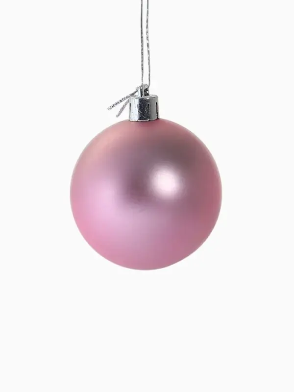 Ёлочные игрушки &laquo;Нобиле&raquo;, шары новогодние, d=6 см, набор 20 шт., розовый