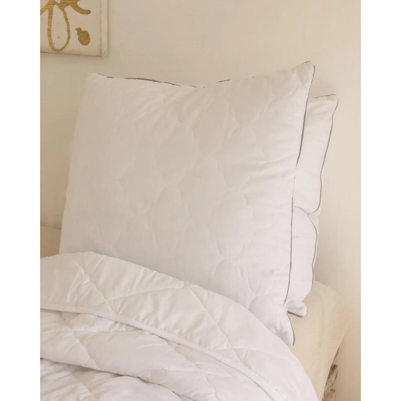 Подушка Luscan 70х70 стег.съем.чех на мол,кант,850г(холлофайб/микрофиб),бел