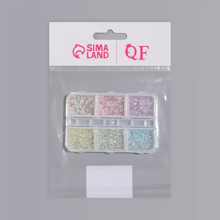 Фигурки для дизайна «Кристалл», с бульонками, d=1 мм, разноцветные