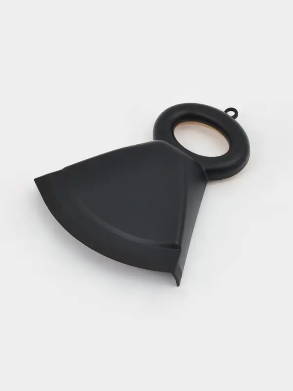 Щётка с совком Доляна Meli, бамбуковая ручка, 21.5&times;16.5 см, чёрная