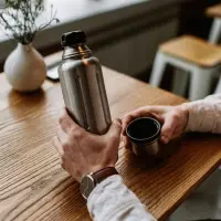 Термос Flask 470, вакуумный, стальной матовый