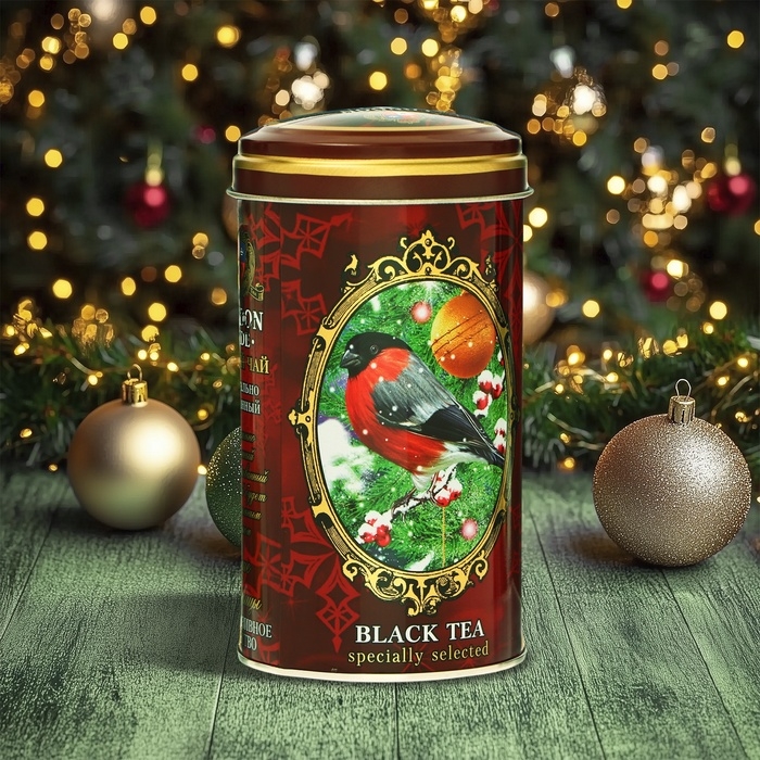 Чай чёрный Чай чёрный "Лондон Прайд. Новогодняя коллекция", со вкусом мяты и лимона, 100 г