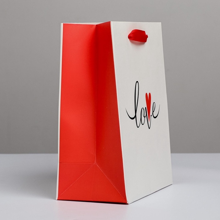 Пакет подарочный ламинированный вертикальный, упаковка, «Love», MS 18 х 23 х 10 см Пакет подарочный ламинированный вертикальный, упаковка, «Love», MS 18 х 23 х 10 см