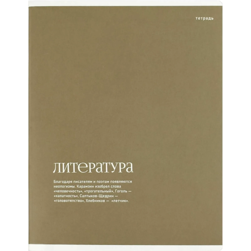 Тетрадь предметнaя ЛИТЕРАТУРАИНТЕРЕСНЫЕ ФАКТЫ48л,лин.А5+,справ.инф./73722