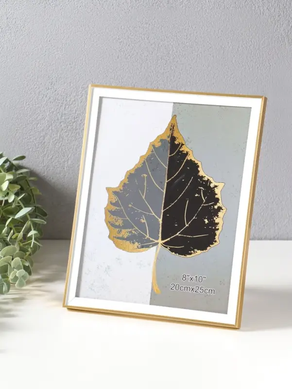 Фоторамка пластик 20х25 см "Современная классика" золото и белый 26х20,8х1,5 см