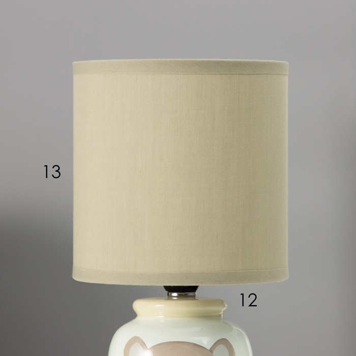 Настольная лампа с абажуром RISALUX «Мишка» детская,, Е14, 40 Вт, зелёный, 13×13×27 см Настольная лампа с абажуром RISALUX «Мишка» детская,, Е14, 40 Вт, зелёный, 13×13×27 см