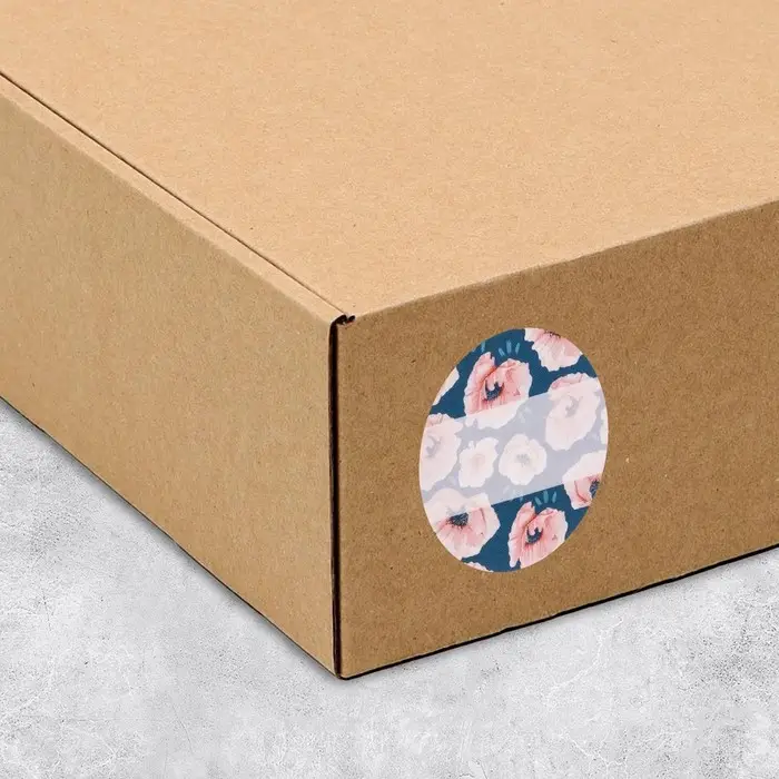 Наклейки для бизнеса и подарков &laquo;Цветочки&raquo;, 50 шт, 4 х 4 см