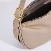 Сумка женская багет на молнии, 29&times;8&times;16 см, бежевая