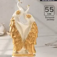 Фигура гипс &laquo;Две Жар-птицы&raquo;, белый с золотом, 55&times;30&times;14 см