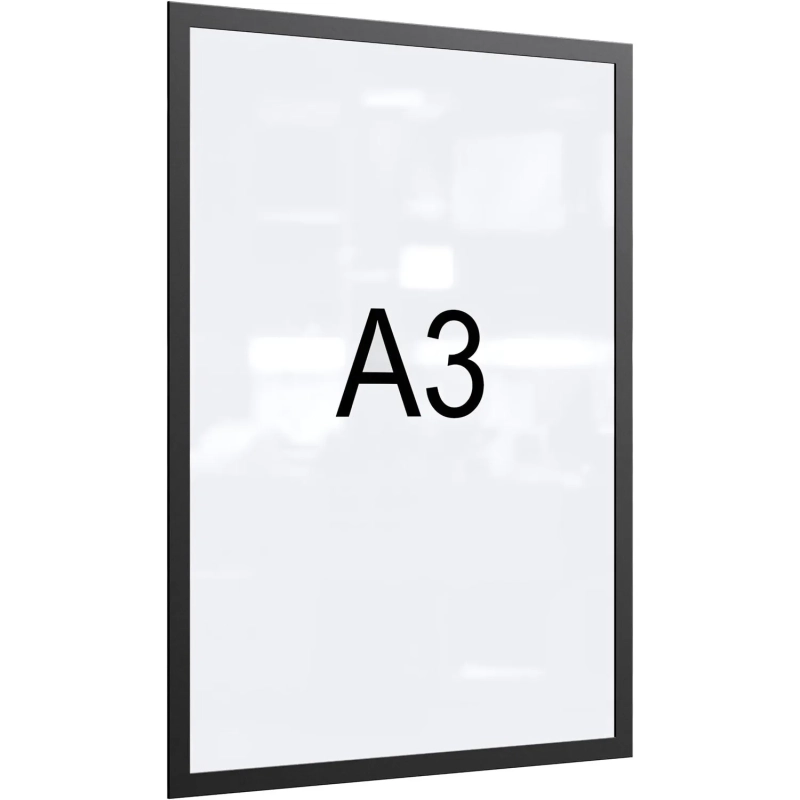 Рамка магнитная настенная Attache А3 ПЭТ, черная, 5 шт/уп