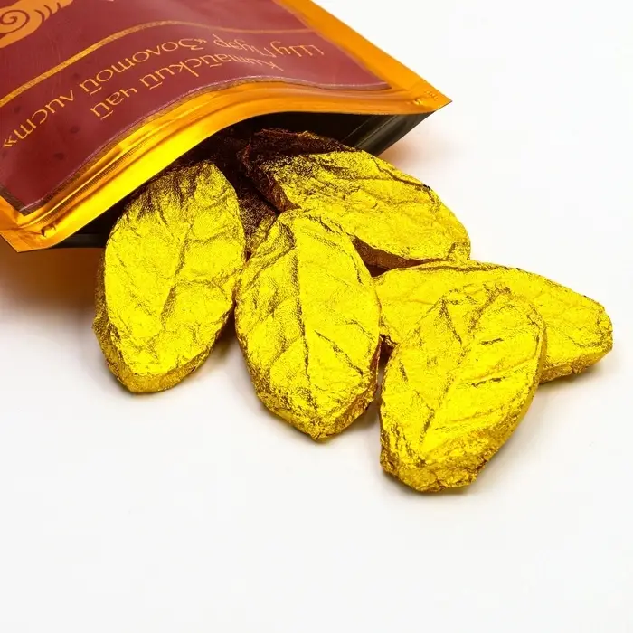 Китайс выдерж чай "Шу Пуэр Золотой лист", сырой, 50 г + - 5г (6 шт)