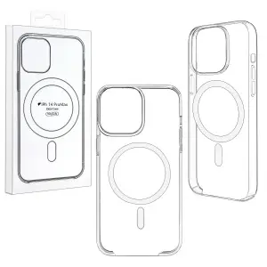 Чехол для iPhone 14 Pro Max Clear Case PC (MagSafe + анимация NFC) ORG