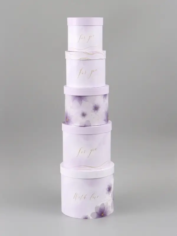 Набор шляпных коробок 5 в 1 For you, 13&times;14 - 19.5&times;22 см