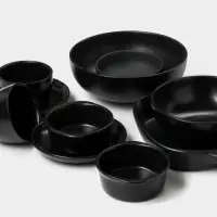 Блюдо для подачи Magistro Carbon, 28&times;19&times;4 см, фарфор, чёрное
