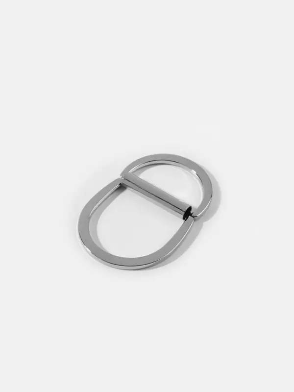 Полукольцо для сумок двойное, d=25 мм, толщина - 2.5 мм, 2 шт., цвет серебряный