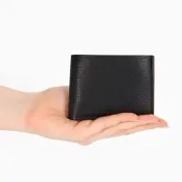 Портмоне мужское, без застёжки, отдел для карт, монет, чёрное
