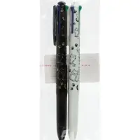 Набор шариковых ручек, 2 штуки, автоматические, 4-цветная, белый и чёрный корпуса, с рисунком