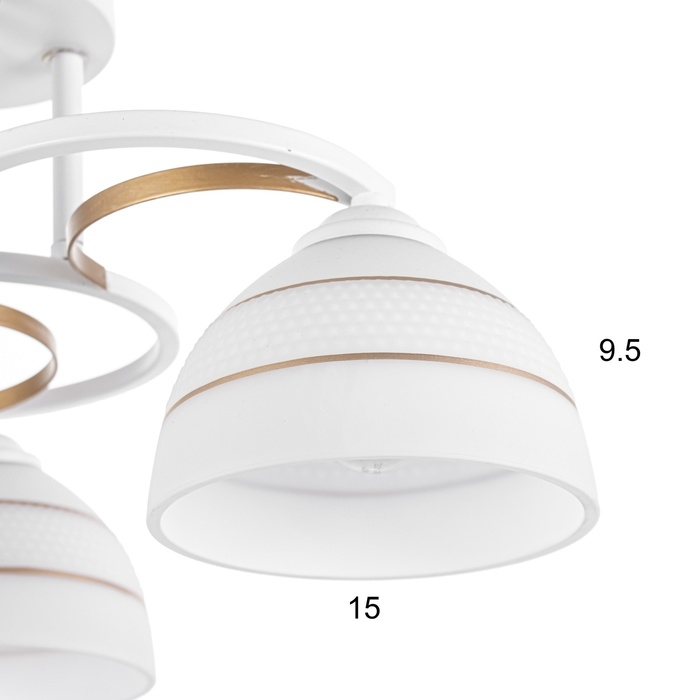 Люстра Люстра "Рина" 3хЕ27 40Вт бело-золотой 44х44х17,5 см