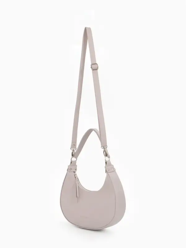 Сумка женская багет TEXTURA на молнии, 28&times;6.5&times;15 см, тёмно-бежевая