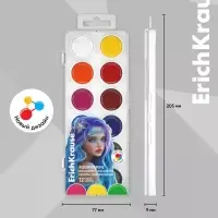 Акварельные краски 12 цветов ErichKrause Aquamarine, европодвес