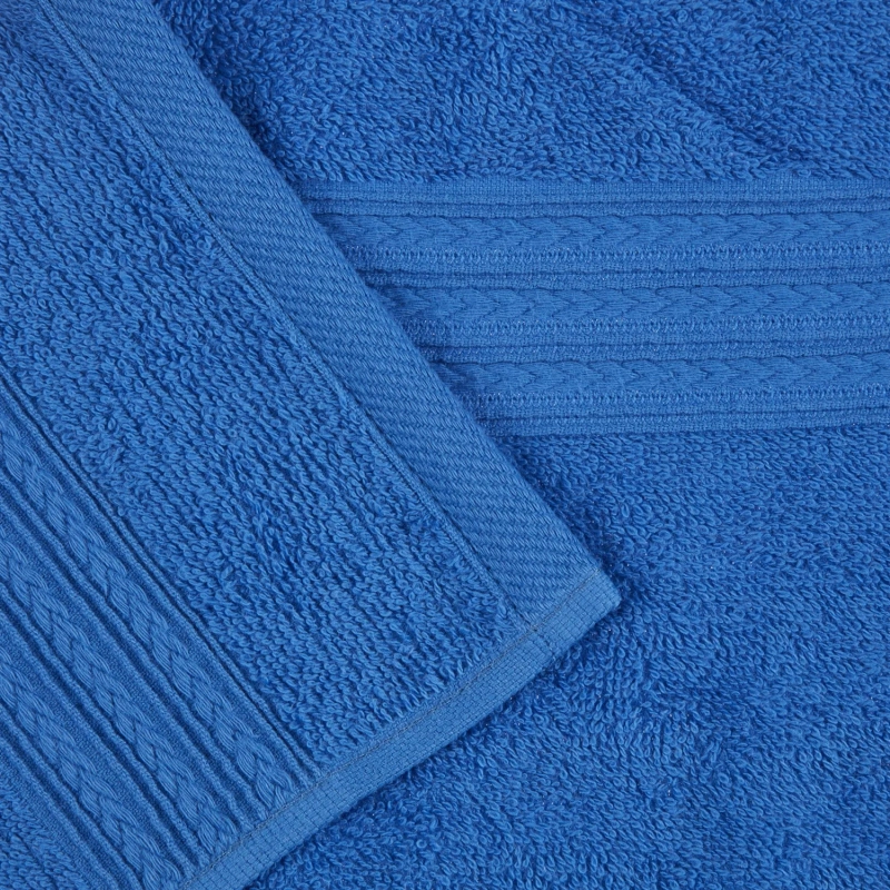 Набор полотенец махровых Luscan/бордюр 400г/м2, 50х90 ярк-син, 10шт/уп