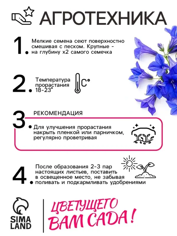 Семена цветов Лобелия  Семена цветов Лобелия "Император Вильям", 0,1 г