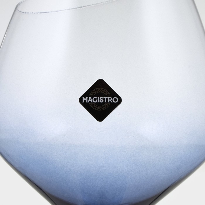 Бокал для вина стеклянный Magistro «Иллюзия», 540 мл, 10×24 см, цвет ножки синий Бокал для вина стеклянный Magistro «Иллюзия», 540 мл, 10×24 см, цвет ножки синий