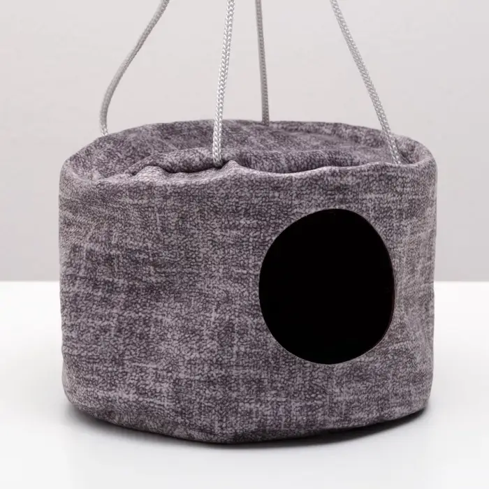 Подвесной дом для грызунов, 20&times;15 см, круглый, мебельная ткань, флис, цвет МИКС
