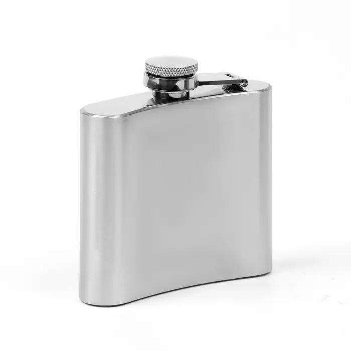 Фляжка Мастер К, 150 мл, подарочная, армейская, 5 oz, нержавеющая сталь, серебристая