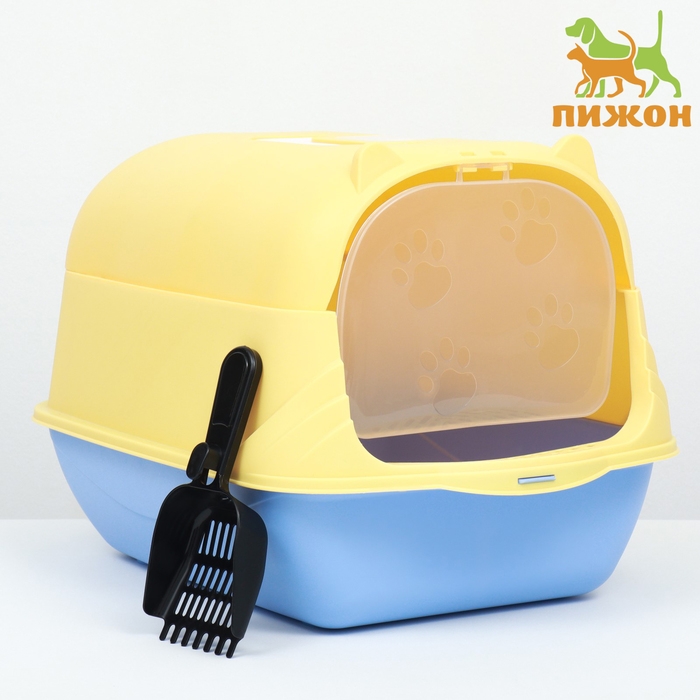 Туалет-домик 36 х 37 х 51 см, бело-синий