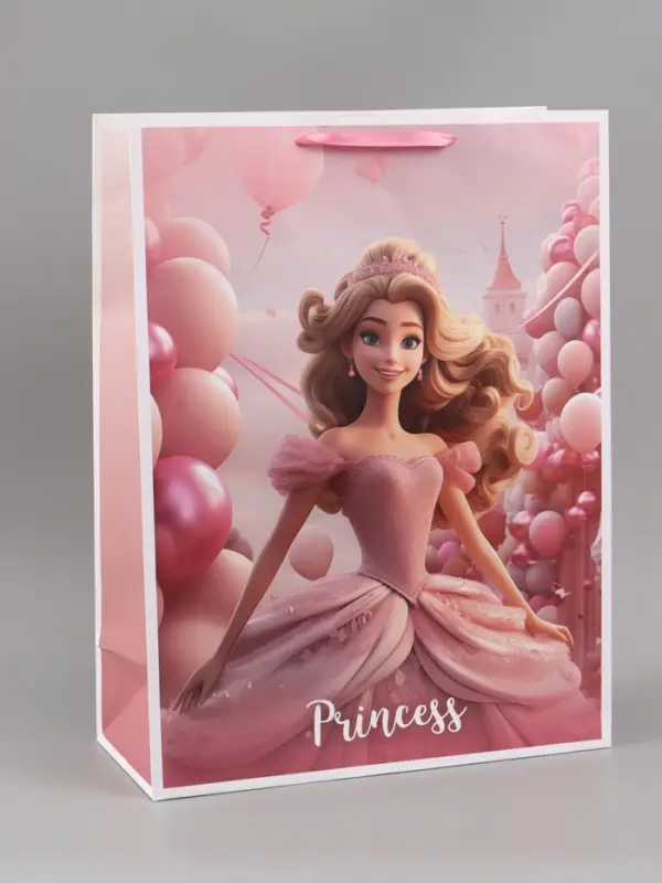 Пакет подарочный ламинированный Princess, XXL 46&times;61&times;20 см