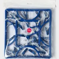 Сушилка для белья подвесная квадратная Доляна, 24 прищепки, синяя