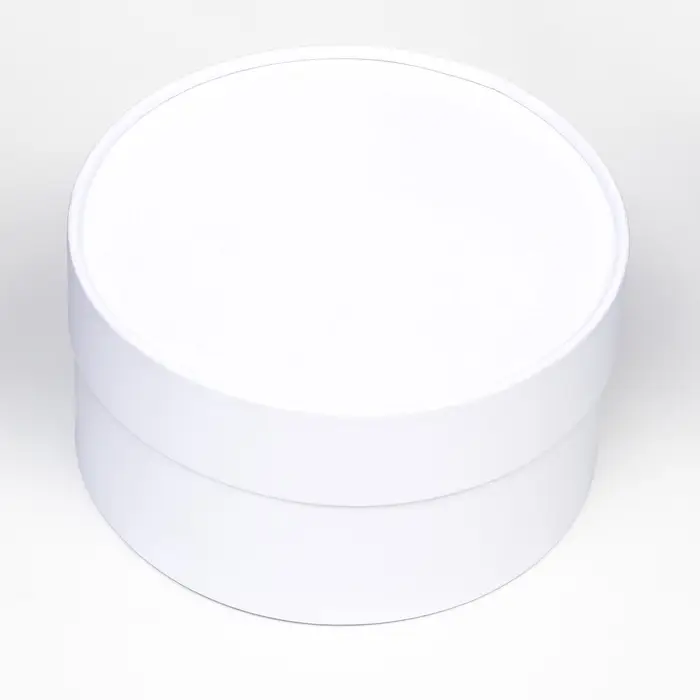 Подарочная коробка круглая &laquo;Алмаз&raquo; белый, завальцованная без окна, 21&times;11 см