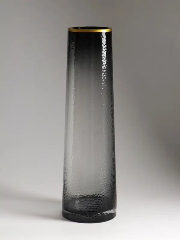 Ваза стекло напольная "Линней" 50х15 см, серый