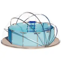 Купол-тент для бассейна d=500 см, h=260 см, серый